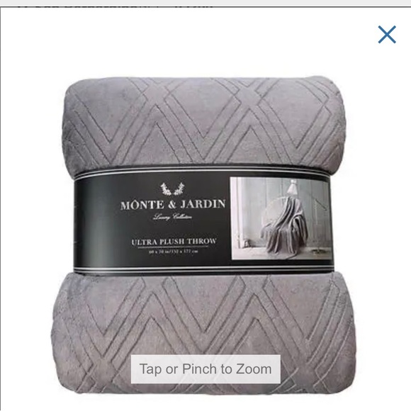 monte & jardin Bedding Monte Jardin Ultra Plush Throw Brand New